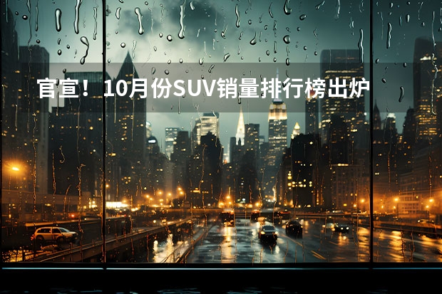 官宣！10月份SUV销量排行榜出炉：哈弗H6一枝独秀，奇骏入榜前十 10月份销量排行榜公布，这3款车成亮点，国产车越来越争气