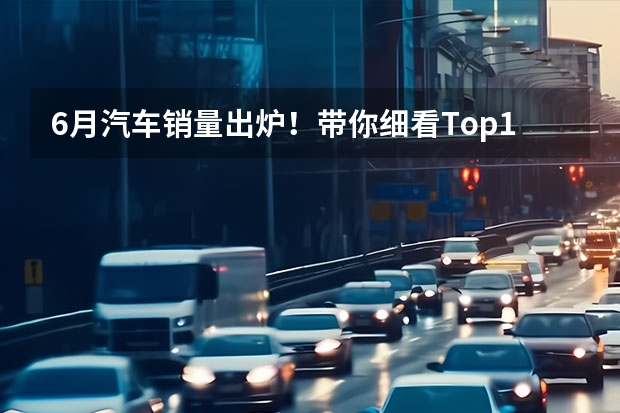 6月汽车销量出炉！带你细看Top10(4-1)（电动汽车市场结构分析）