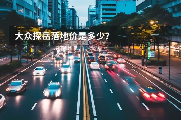 大众探岳落地价是多少？