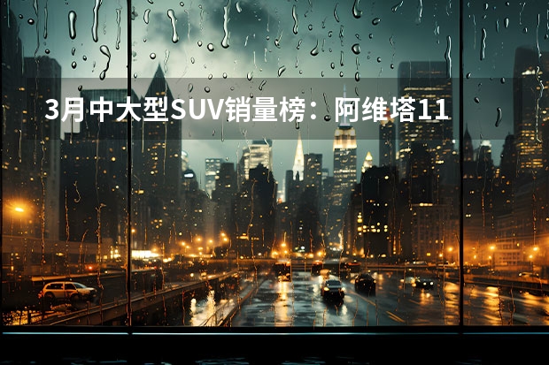 3月中大型SUV销量榜：阿维塔11上榜，理想L7竟排第一（3月份汽车销量（3月份汽车销量排行榜完整版））