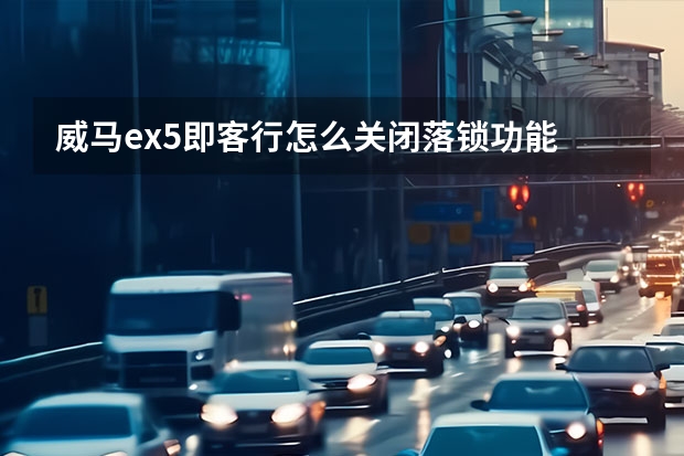 威马ex5即客行怎么关闭落锁功能